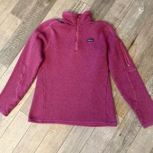 EUC! Patagonia Women's Better Sweater quarter zip - Fuchsia